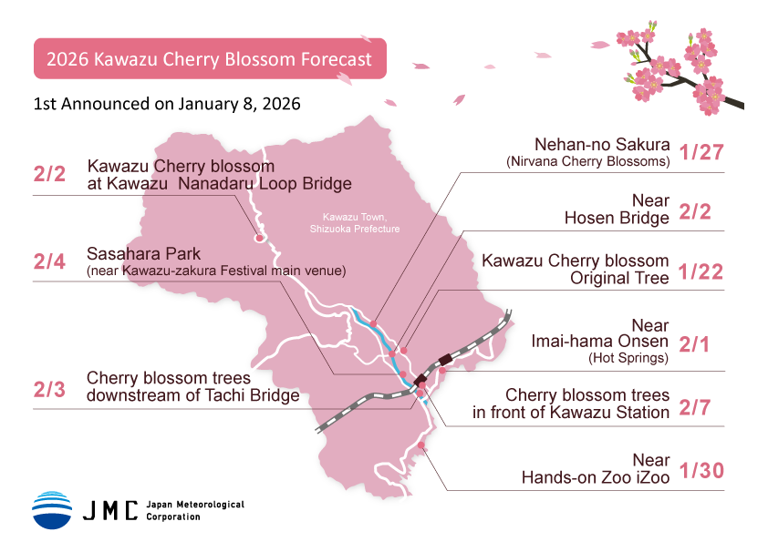 Cherry Blossom Flowering Forecast Map