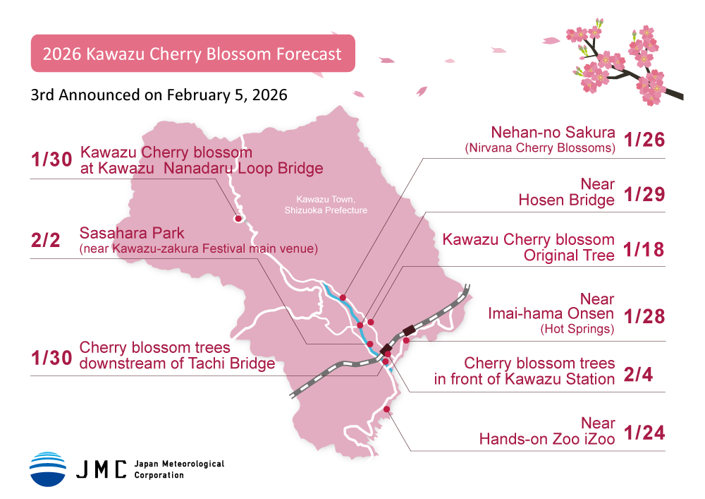 Cherry Blossom Flowering Forecast Map
