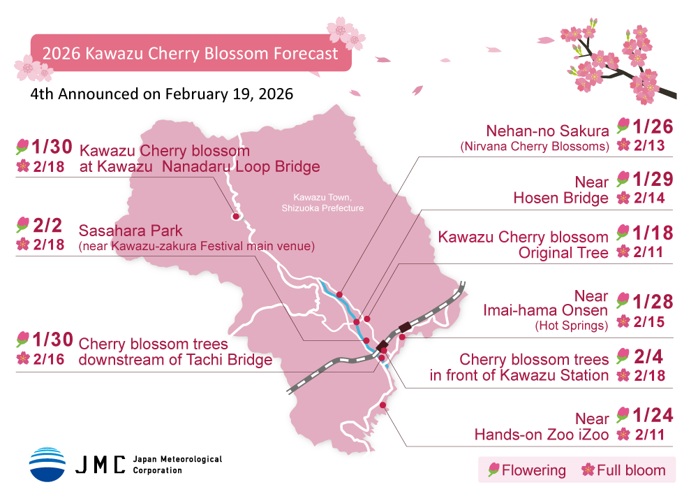 Cherry Blossom Flowering Forecast Map