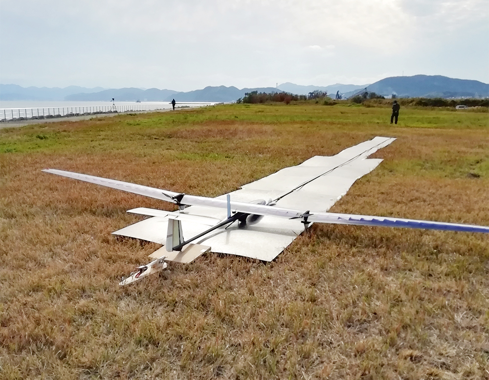 固定翼型ドローンを用いた上空の環境観測試験を実施しました | ニュース | 日本気象株式会社