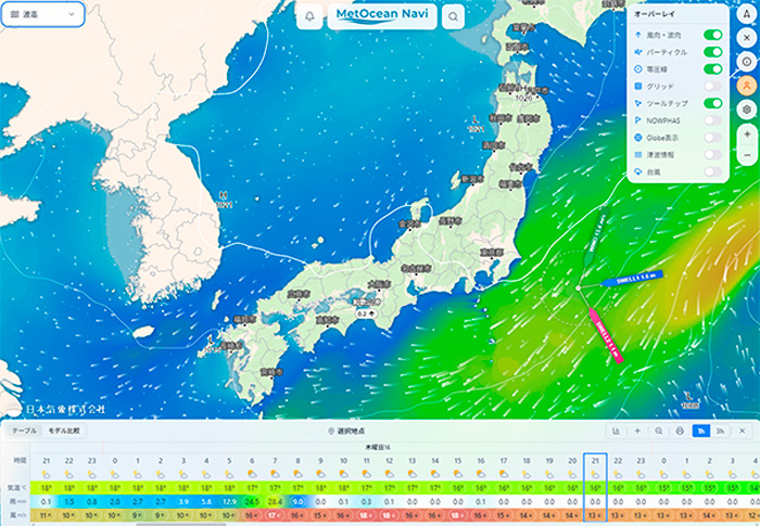MetOcean Navi オーバーレイ機能