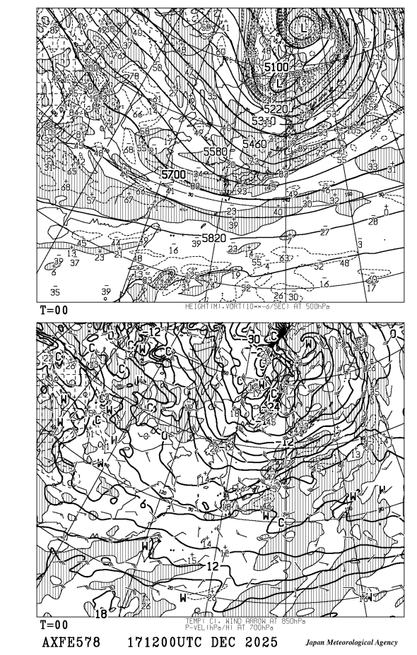 専門天気図 AXFE578 - ［専門気象情報］ 地球気