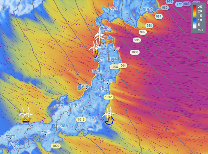 風向・風速予測